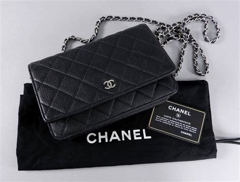 chanel woc black silver|Chanel wallet on chain black.